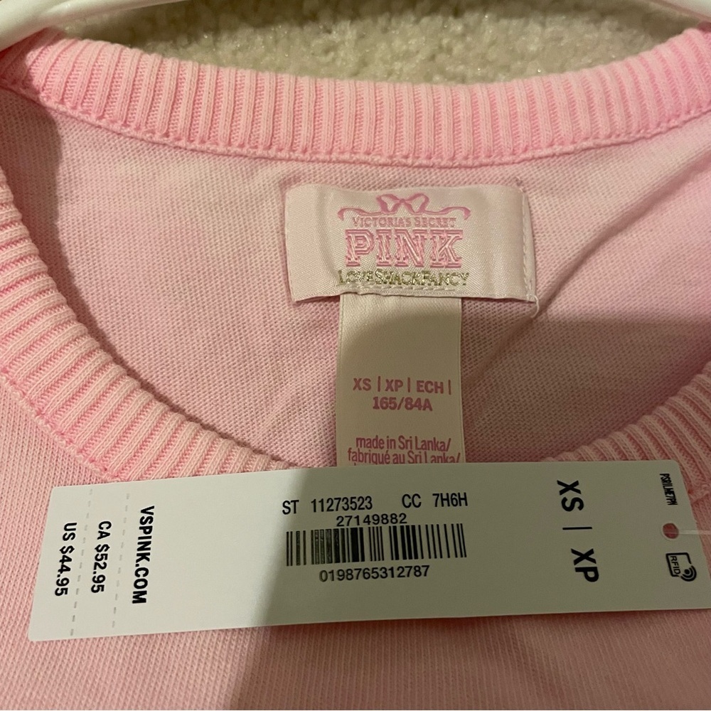 PINK X LOVESHACKFANCY bling dog tee X-small NWT - Picture 8 of 9
